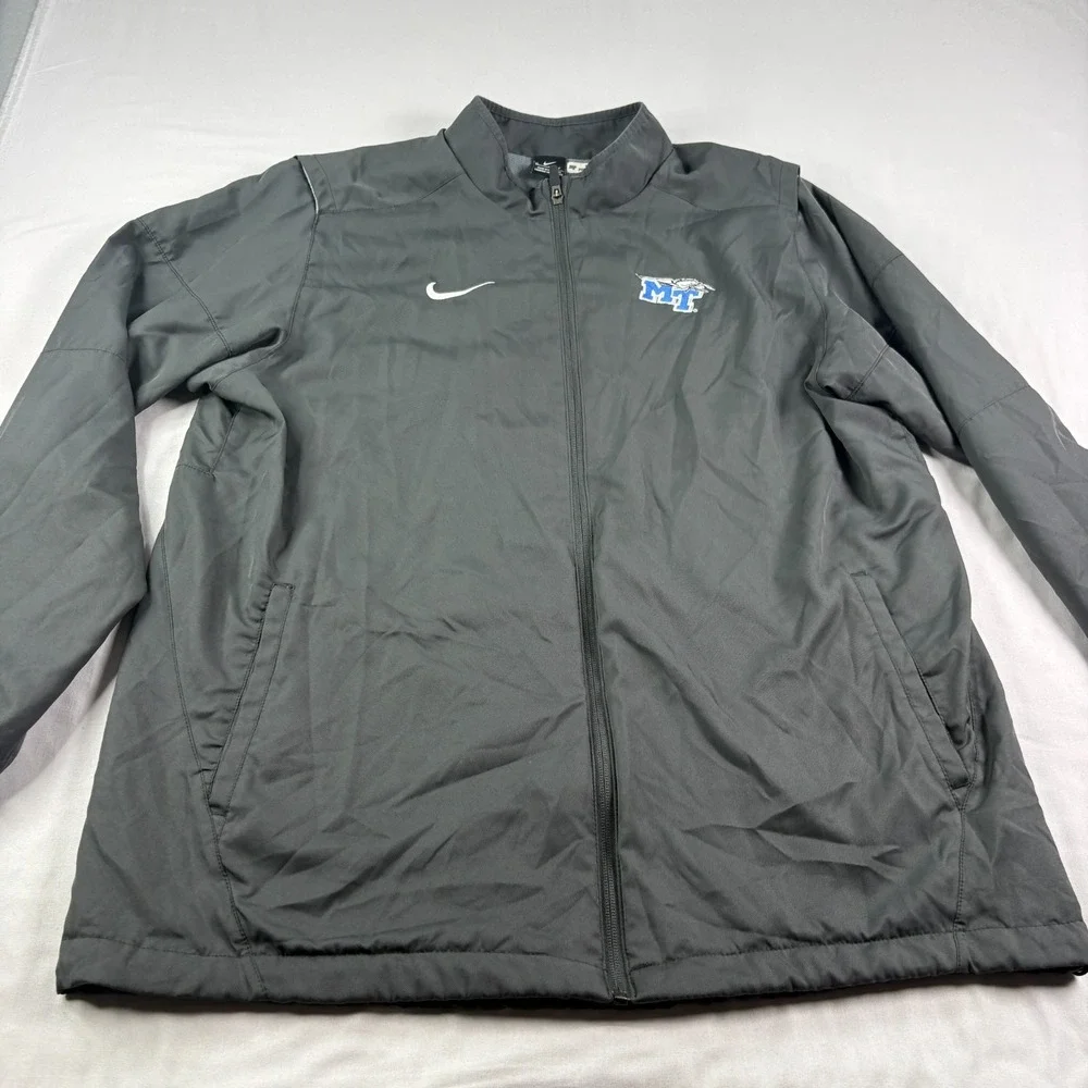 Middle Tennessee State Blue Raiders Nike Jacket Mens XL Gray Player Issued NCAA